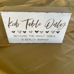 Kids table only
